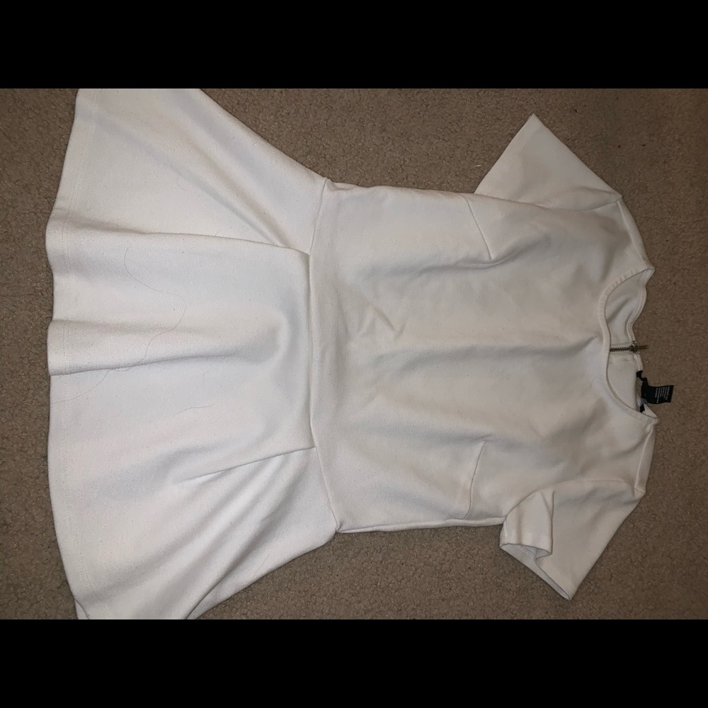White Forever 21 peplum top